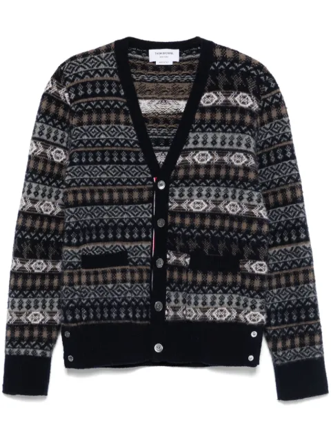 Thom Browne fair isle wool cardigan