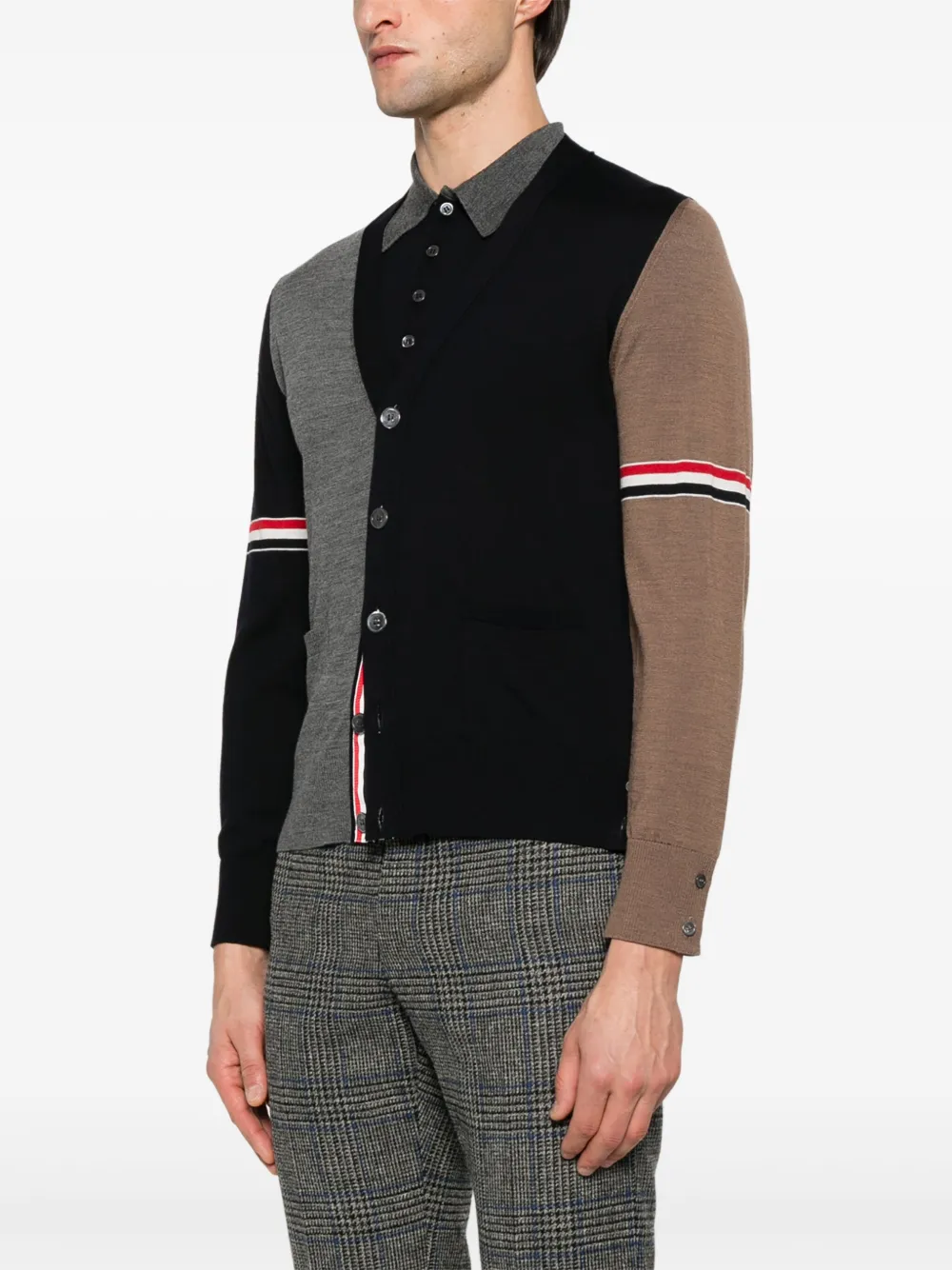 Thom Browne Wollen overhemd met RWB-streep Blauw