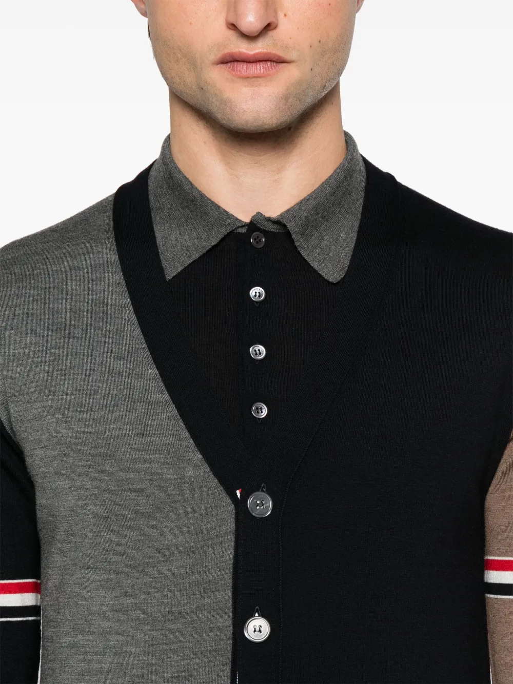 Thom Browne Wollen overhemd met RWB-streep Blauw