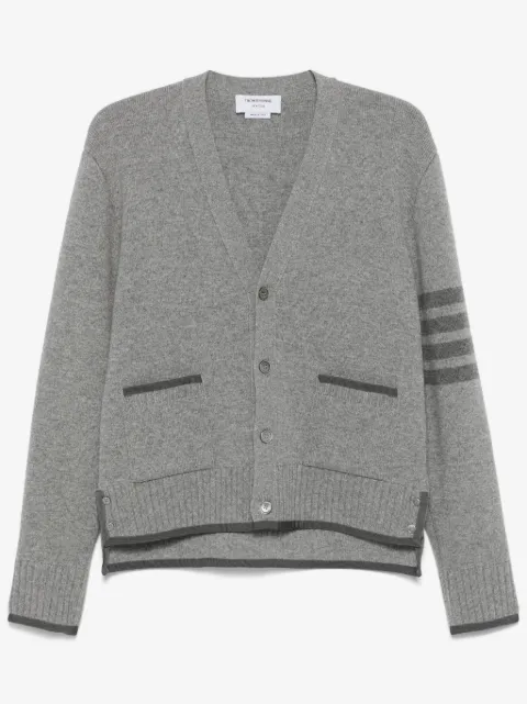 Thom Browne milano stitch merino wool 4-Bar V-neck cardigan