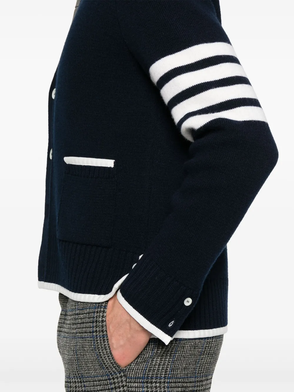 Thom Browne Gestreept vest van scheerwol Blauw