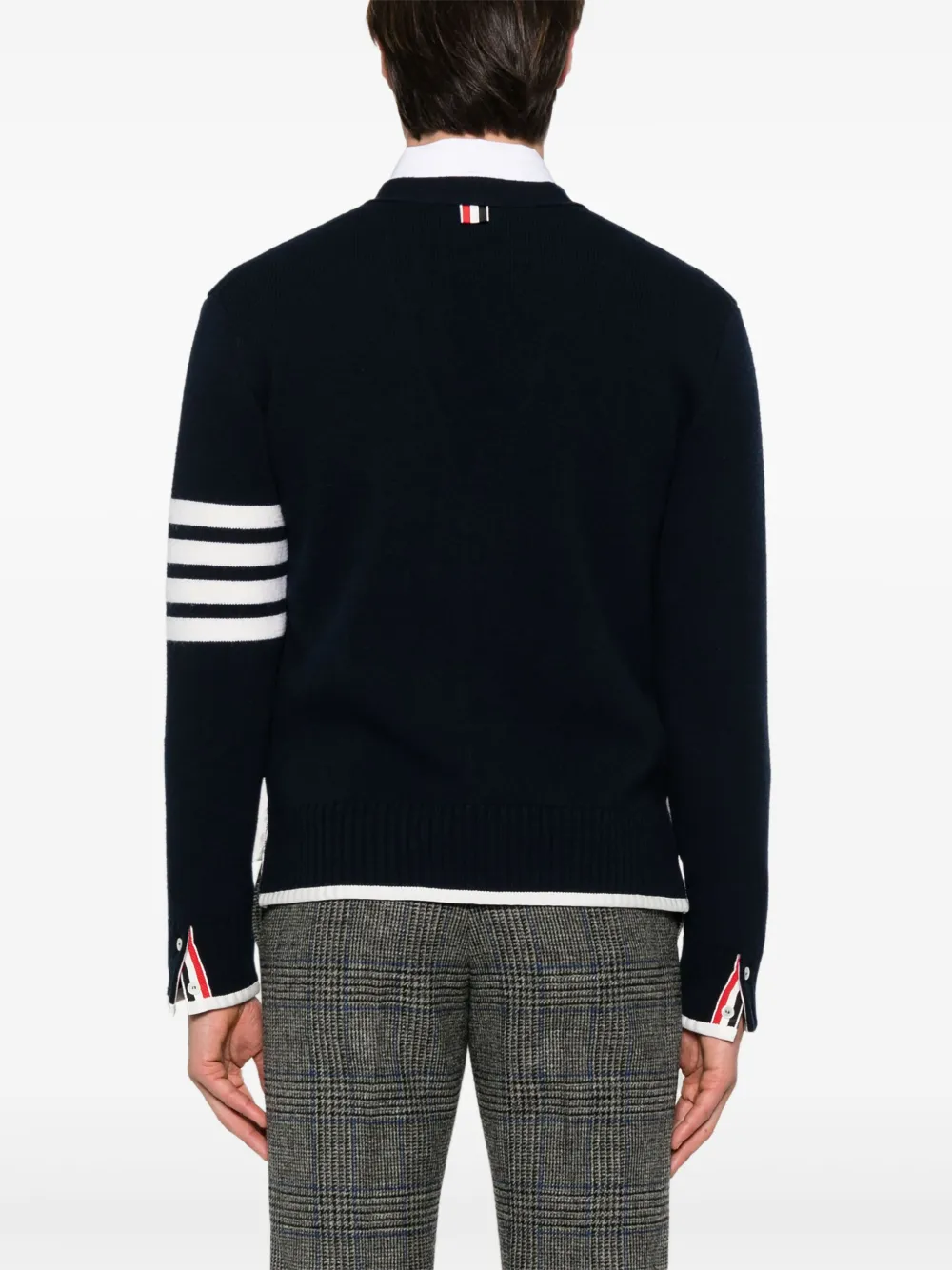 Thom Browne Gestreept vest van scheerwol Blauw