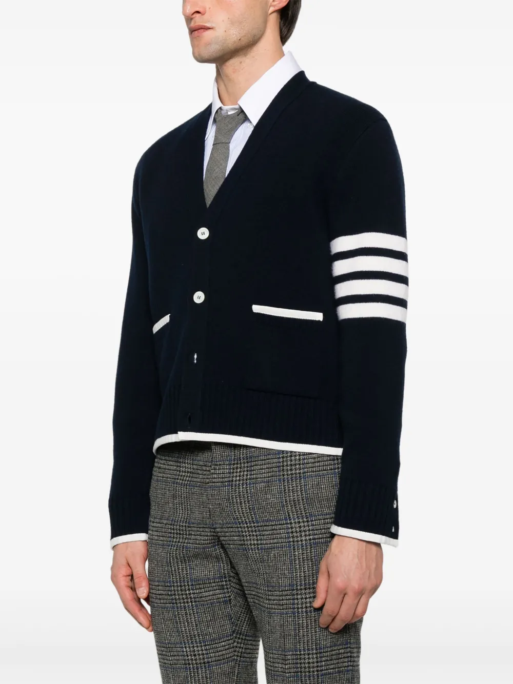 Thom Browne Gestreept vest van scheerwol Blauw
