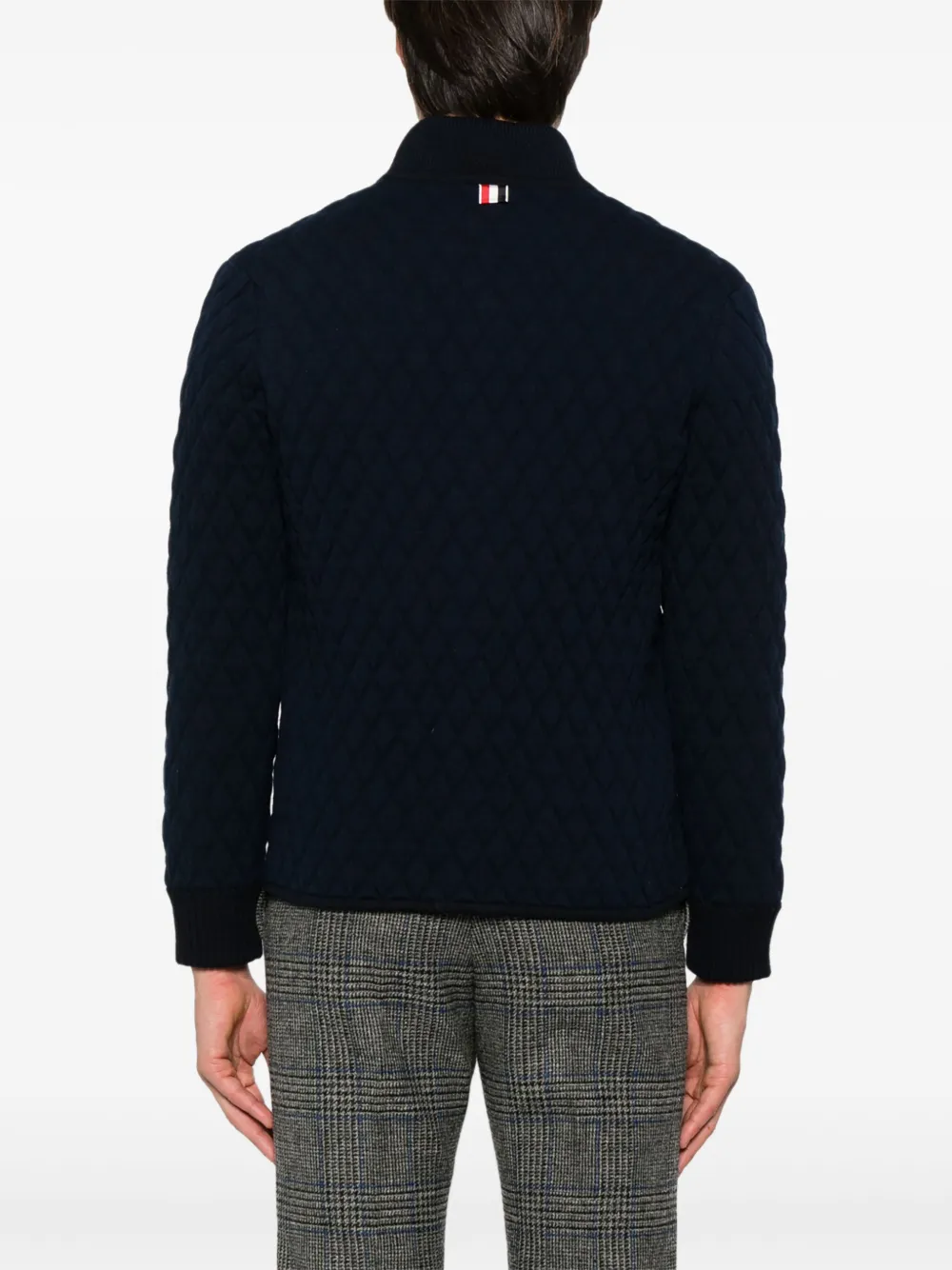 Thom Browne Gewatteerd jack met RWB-streep Blauw