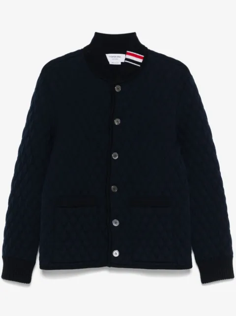 Thom Browne stripe-detail intarsia jacquard jacket