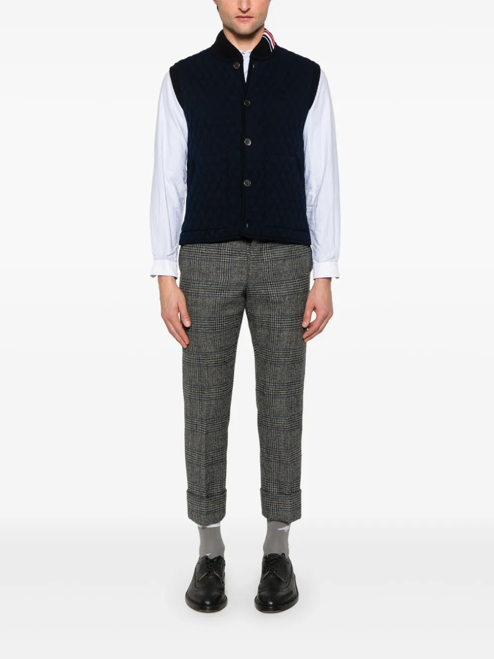 Thom Browne RWB stripe-detail quilted vest | Waistcoats & Gilets | Image 2