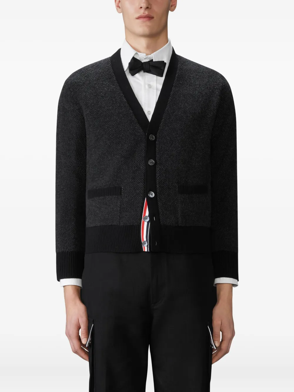 Thom Browne Vest met V-hals Zwart