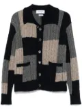 Thom Browne patchwork cable-knit cardigan - Blue