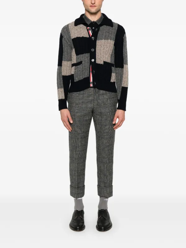 Thom Browne ケーブルニット カーディガン | ブルー | FARFETCH JP