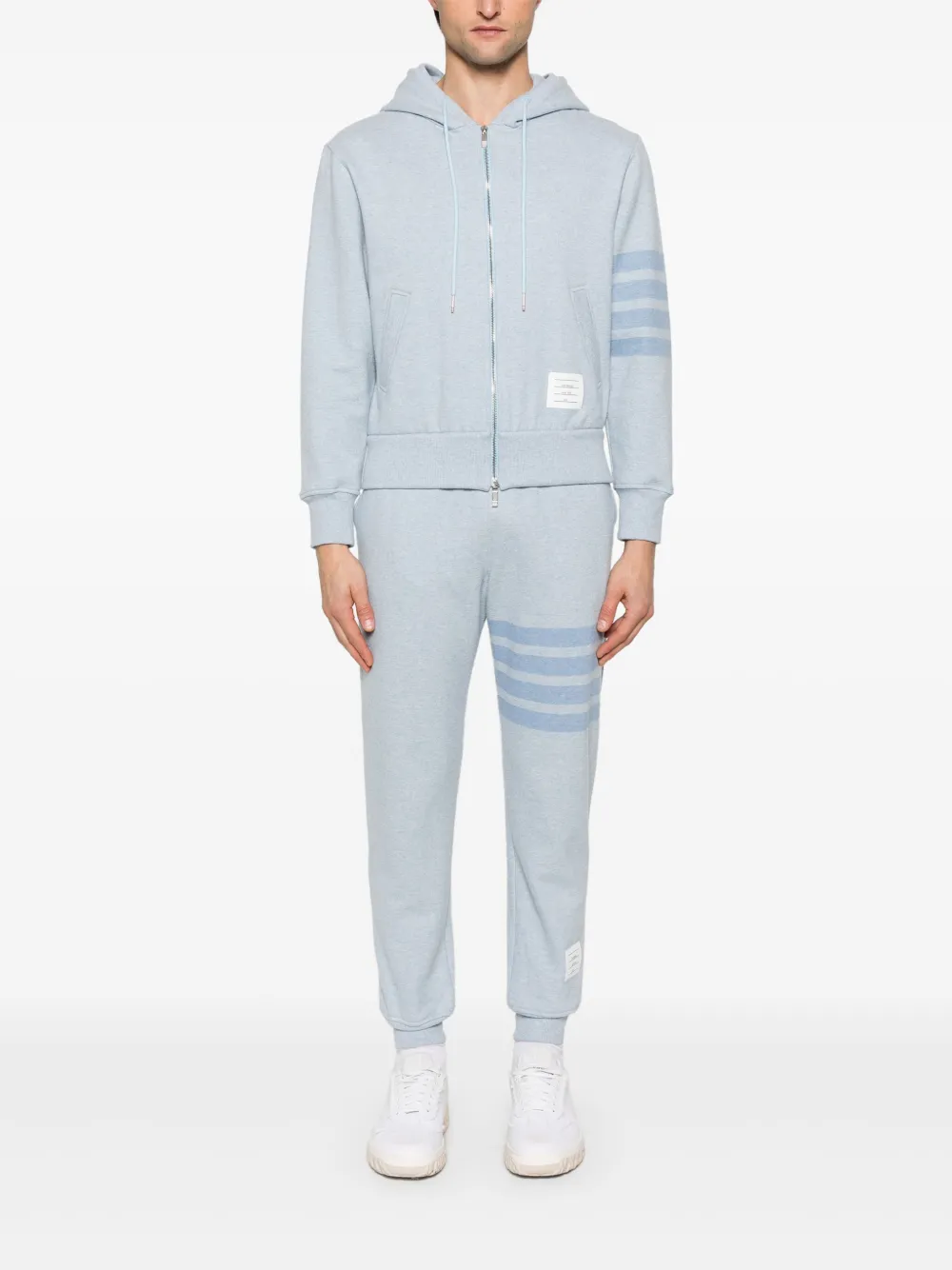 Thom Browne Broek met vier strepen Blauw