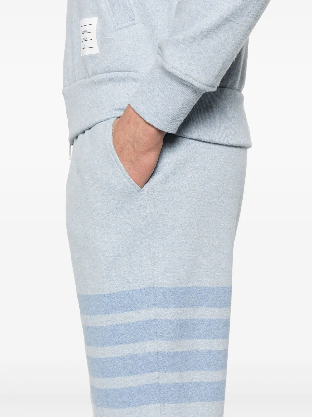 Thom Browne Broek met vier strepen Blauw