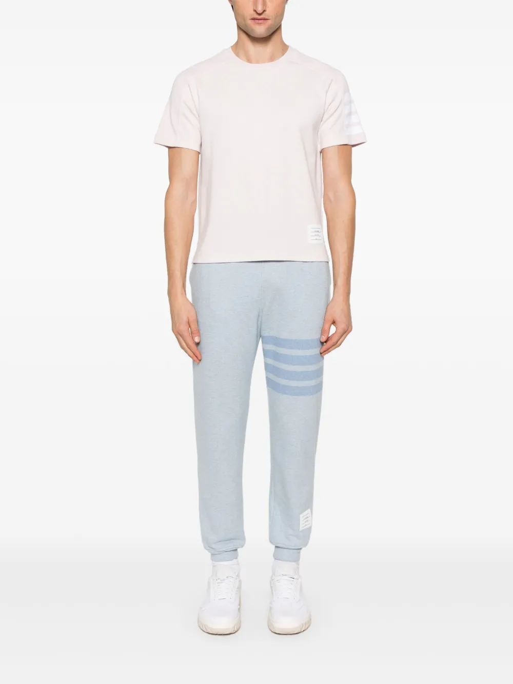 Thom Browne Camiseta de algodão com listras 4-Bar | Camisetas | Image 2