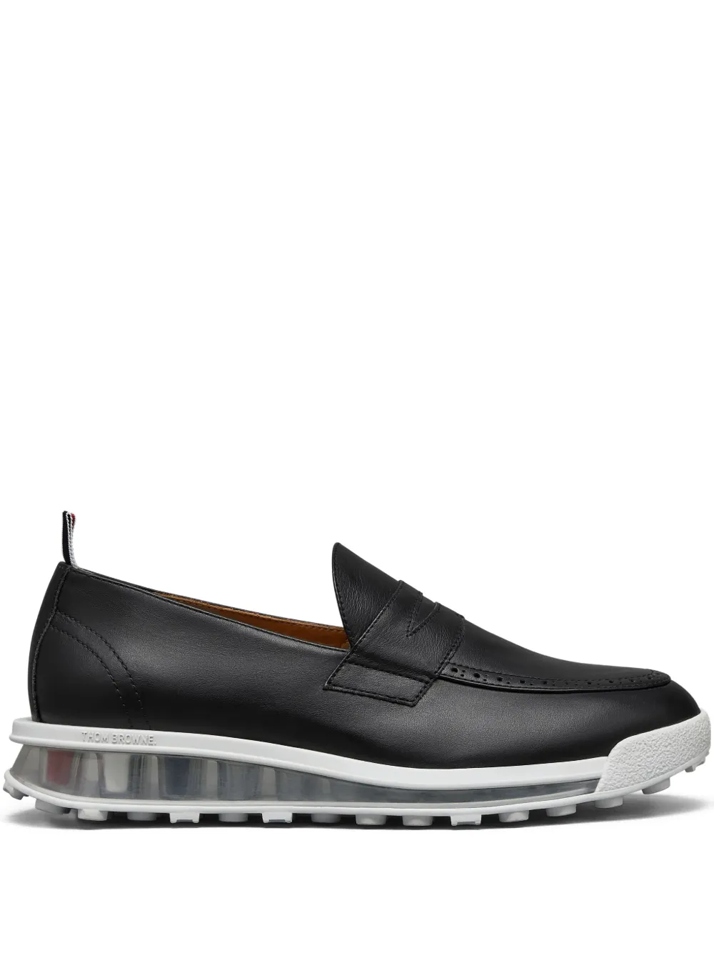 Thom Browne leather loafer sneakers Black