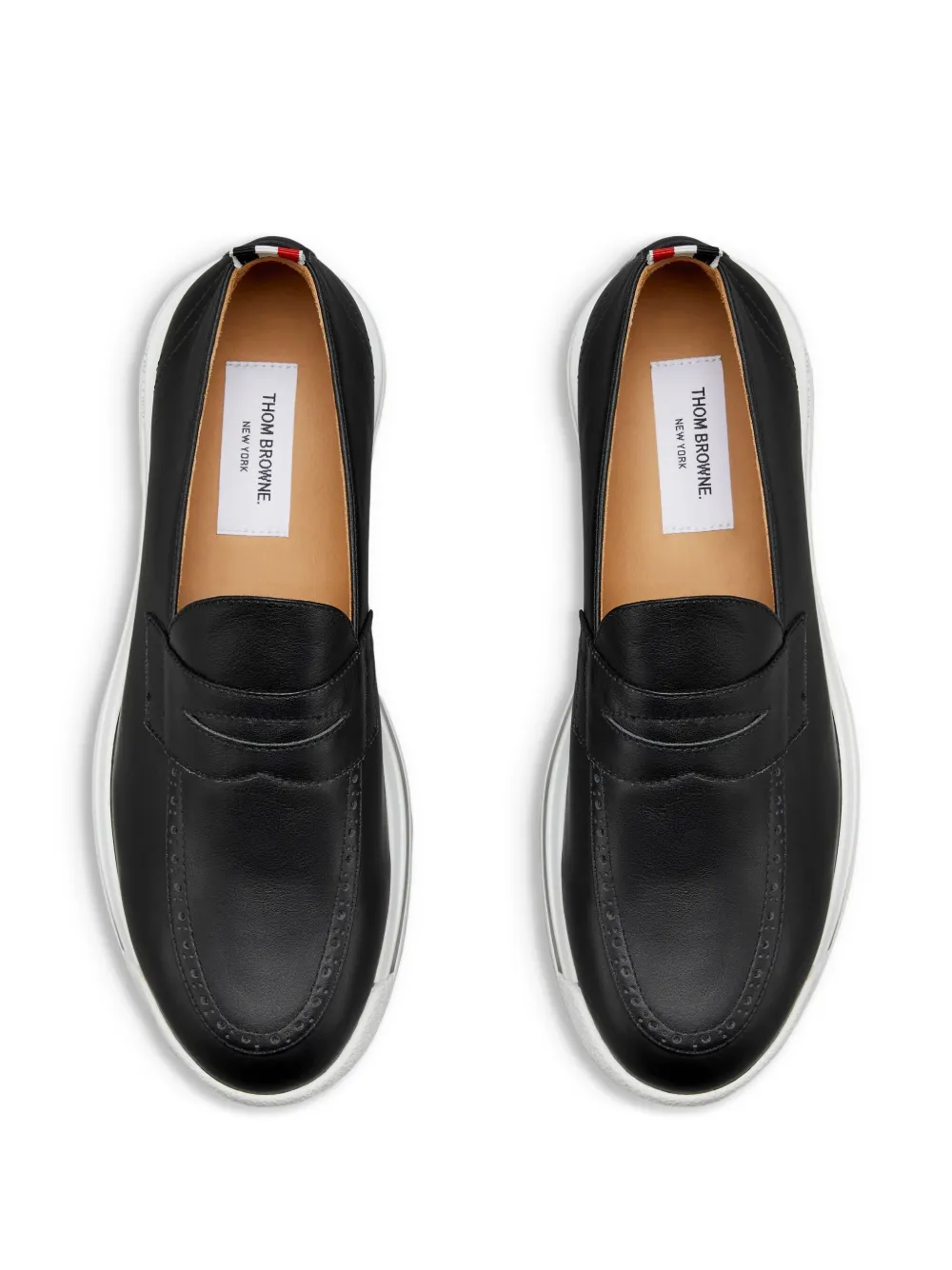 Thom Browne leather loafer sneakers Black