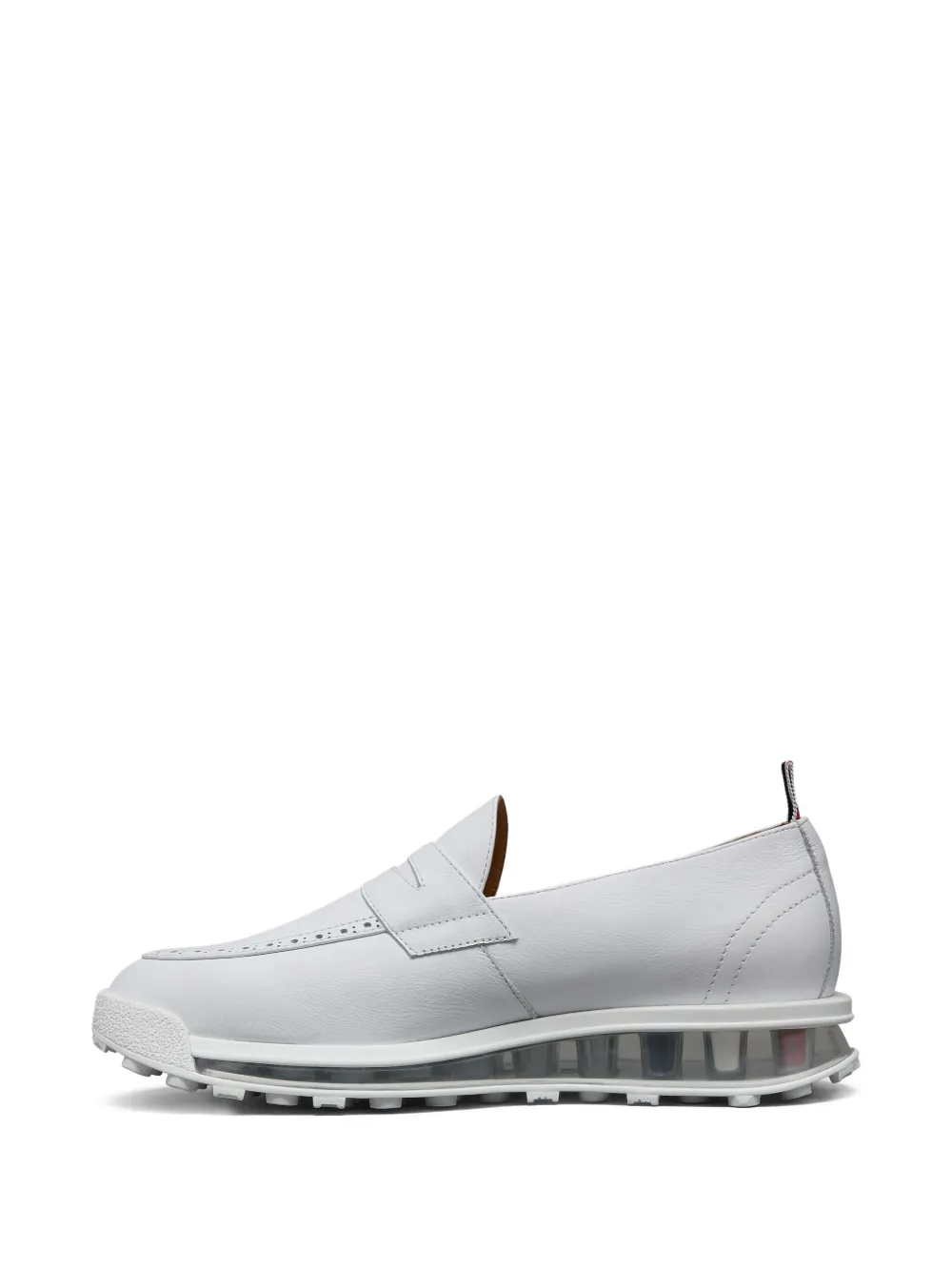Thom Browne leather loafer sneakers White