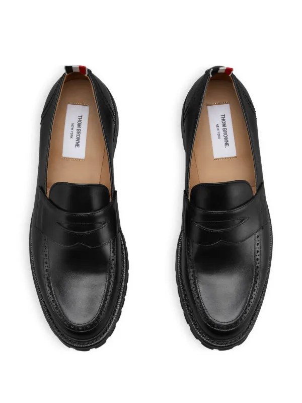 【関税込み】Thom Browne ブラック シアリング ペニーローファー 関税込み】Thom Browne ブラック シアリング ペニーローファー