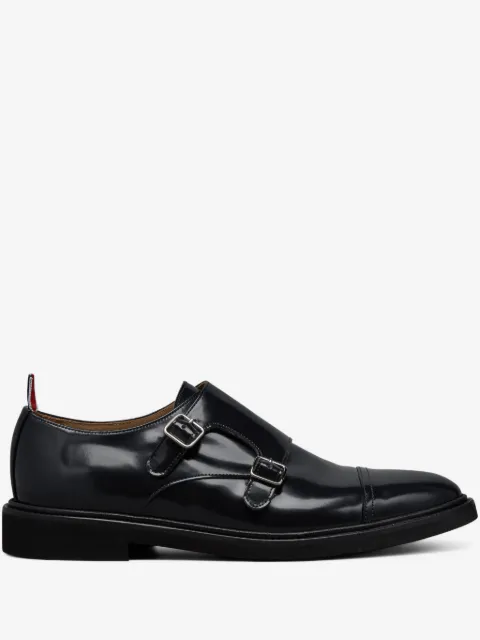 Thom Browne soft Spazzolato oxford double monkstrap shoes