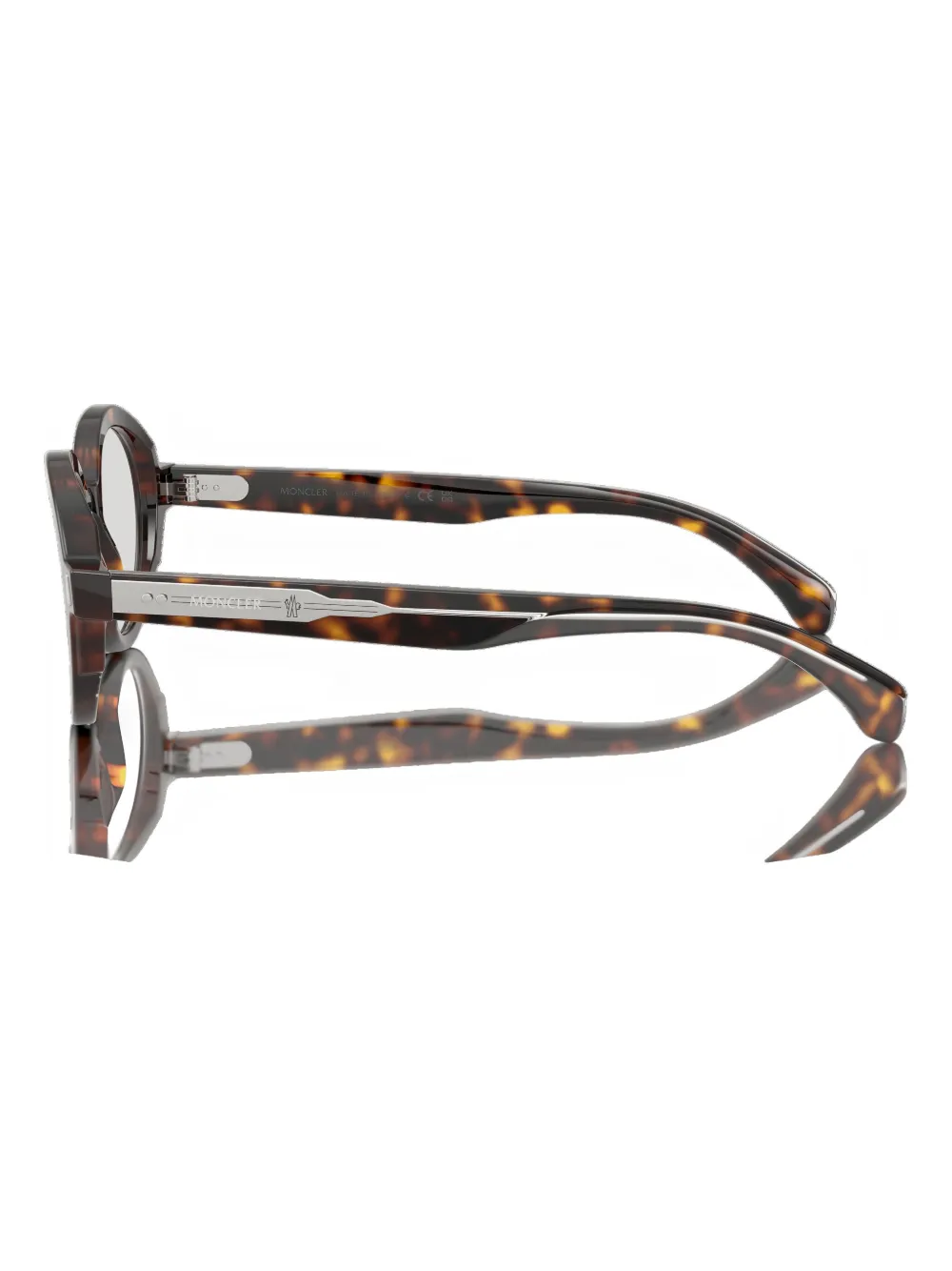 Moncler Eyewear Bril met rond montuur Bruin