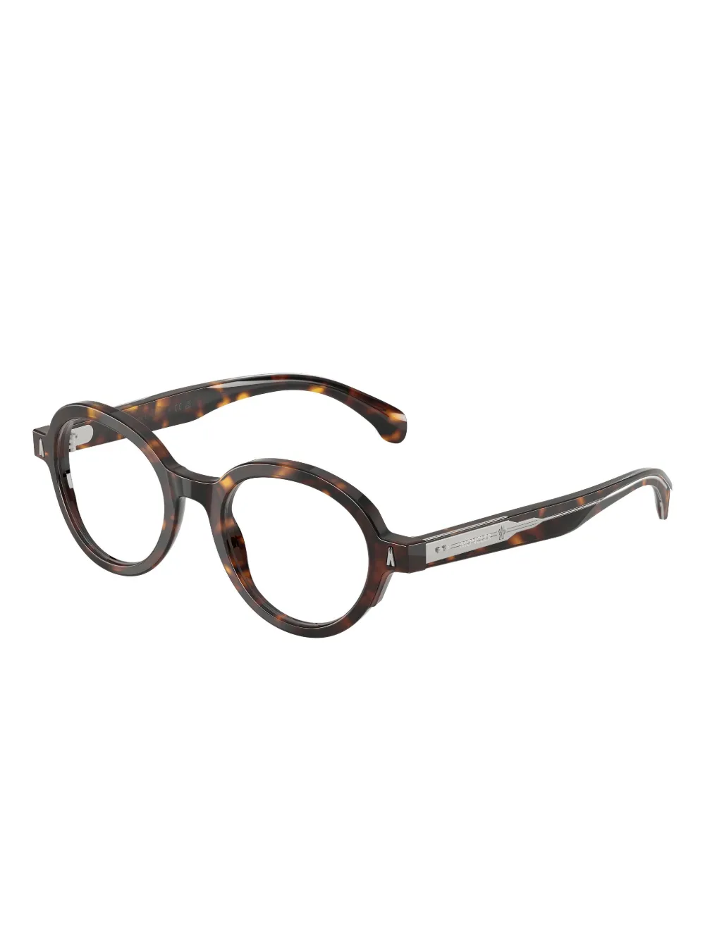 Moncler Eyewear Bril met rond montuur Bruin