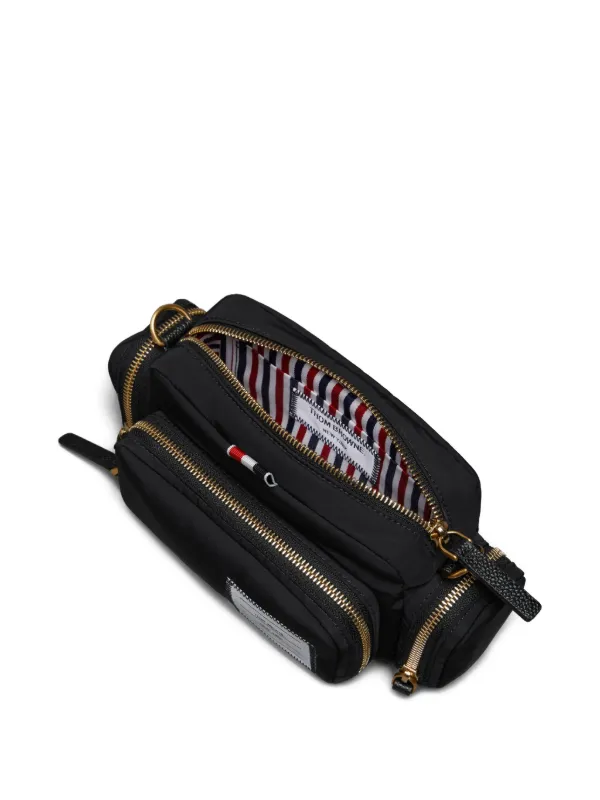 E*中様 Thom browne バッグ Thom Browne logo-patch Belt Bag | Black | FARFETCH