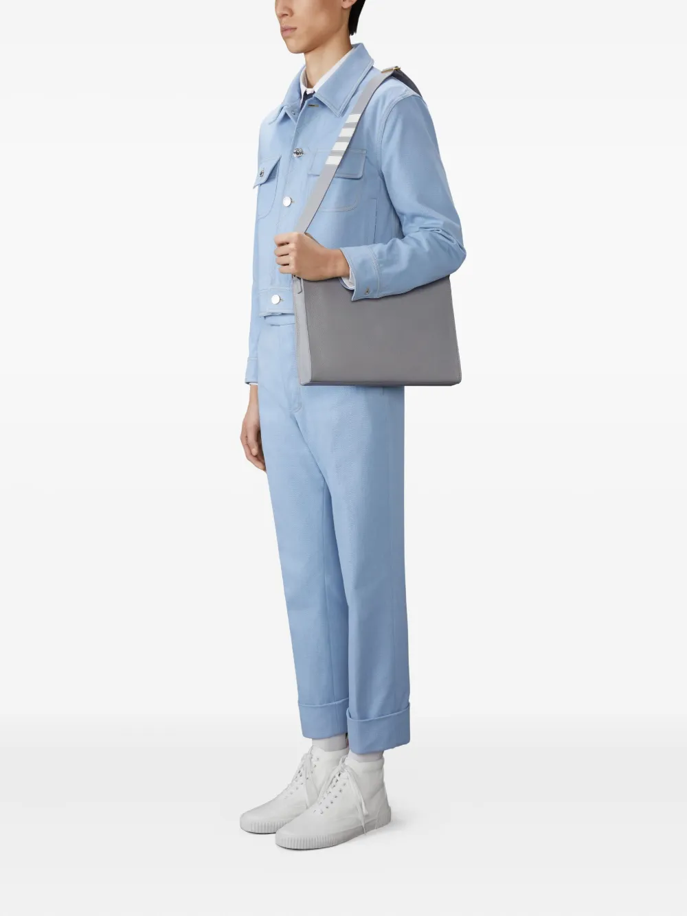 Thom Browne 4bar ショルダーバッグ - グレー Thom Browne 4bar ショルダーバッグ - グレー