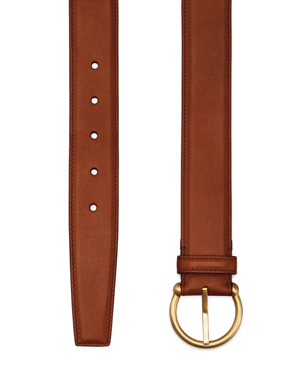 Thom Browne Leren riem Bruin
