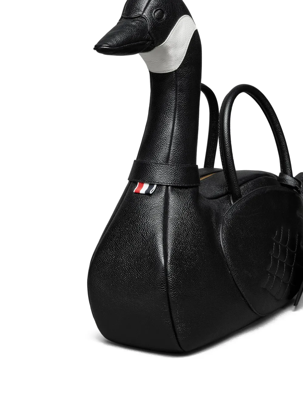 Thom Browne Shopper met ganzenpatroon Zwart