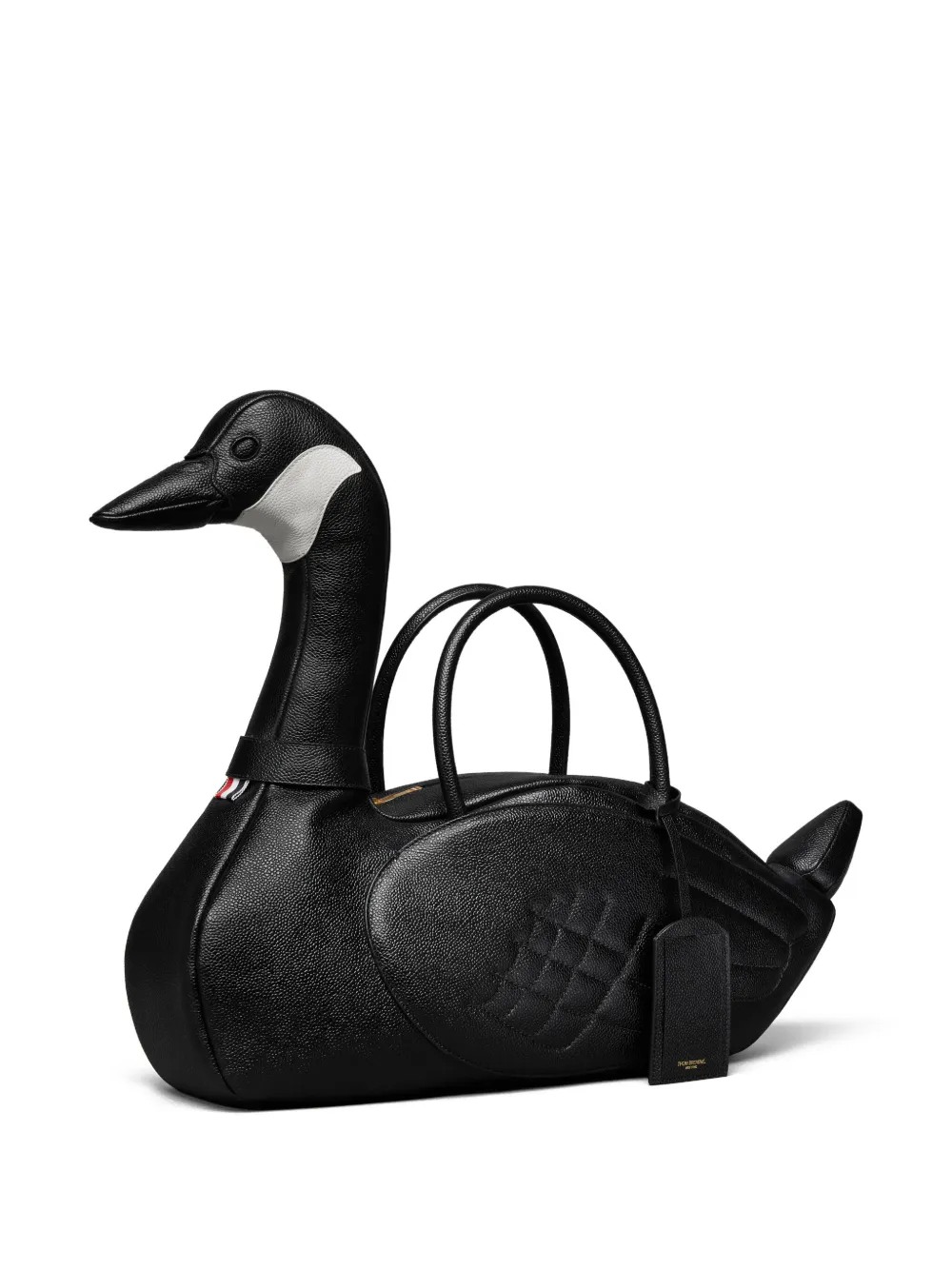 Thom Browne Shopper met ganzenpatroon Zwart