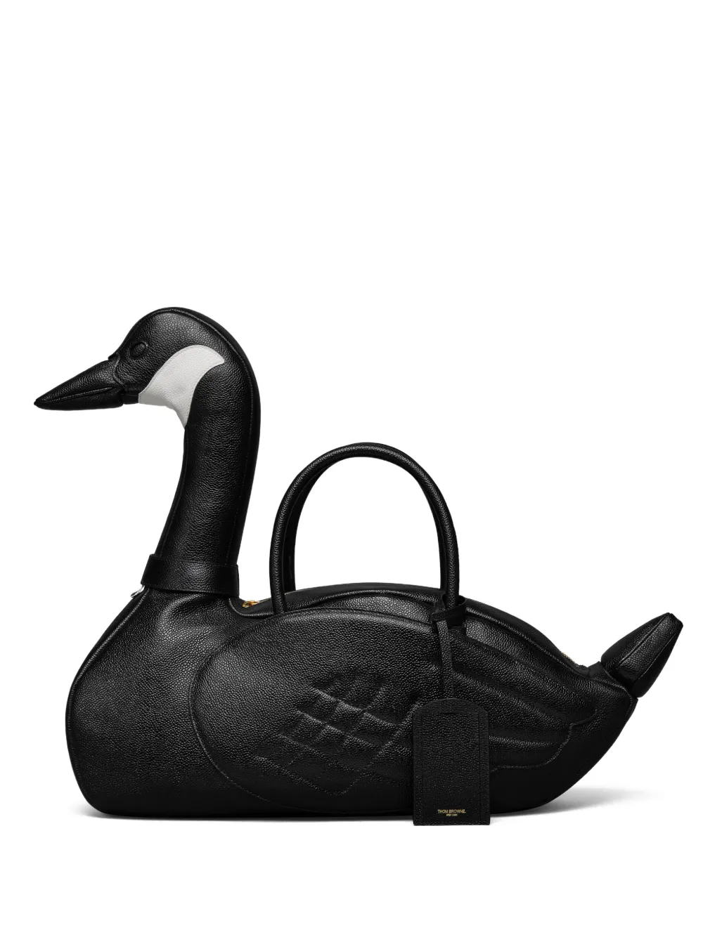 Thom Browne Shopper met ganzenpatroon Zwart