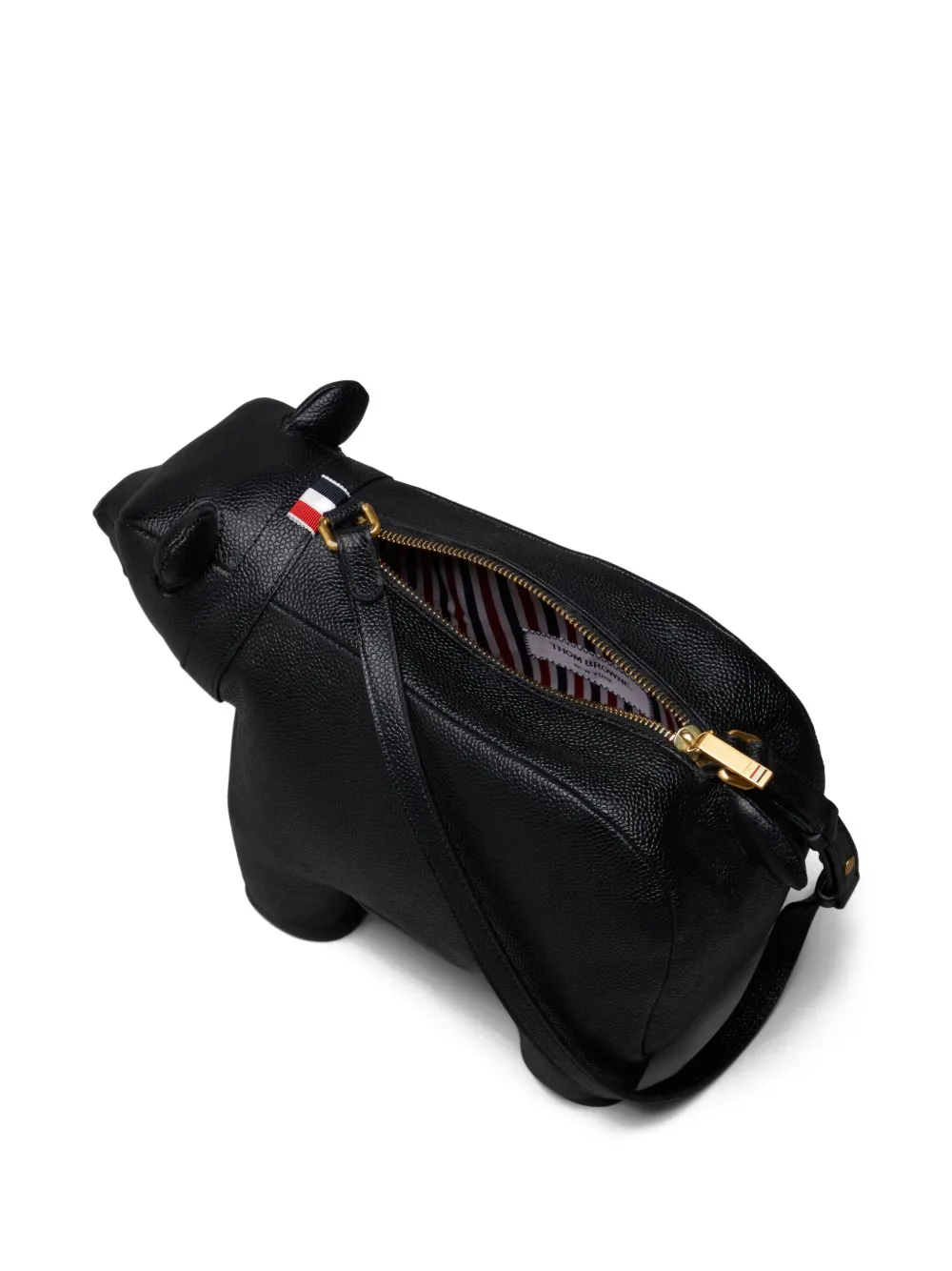 Thom Browne Schoudertas met beerpatroon Zwart