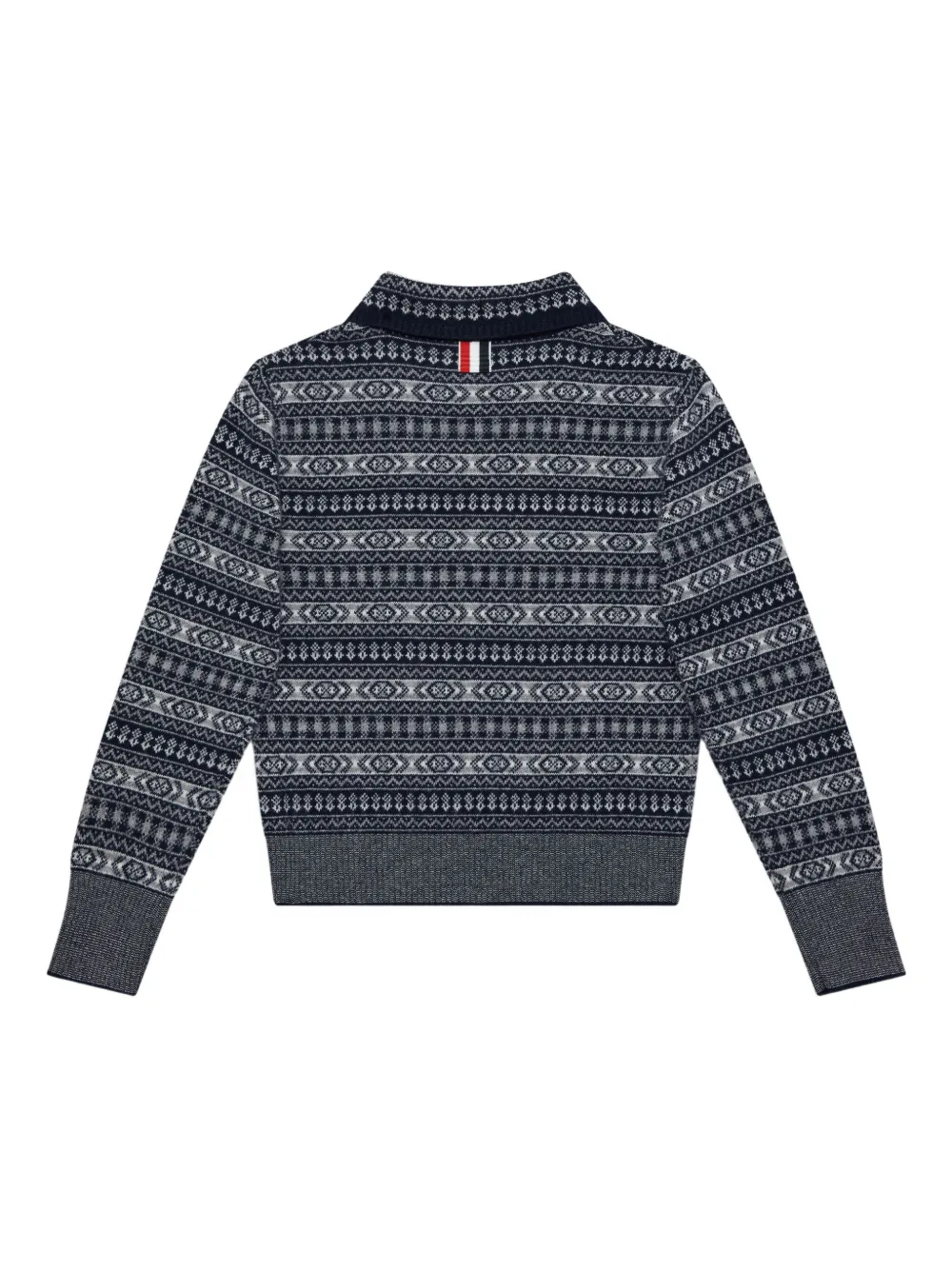 Thom Browne Kids fairisle round-collar pullover | Boys Knitwear | Image 2