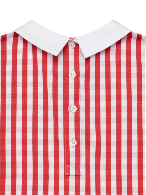 thom browne gingham dress Cece Dress in Brown Gingham XL main image 1