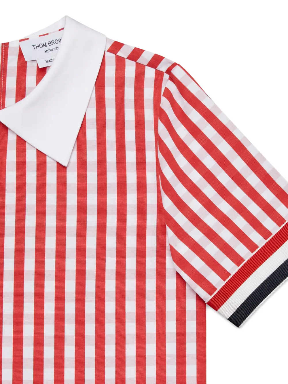 Thom Browne Gingham Check Pleated Dress In Multi