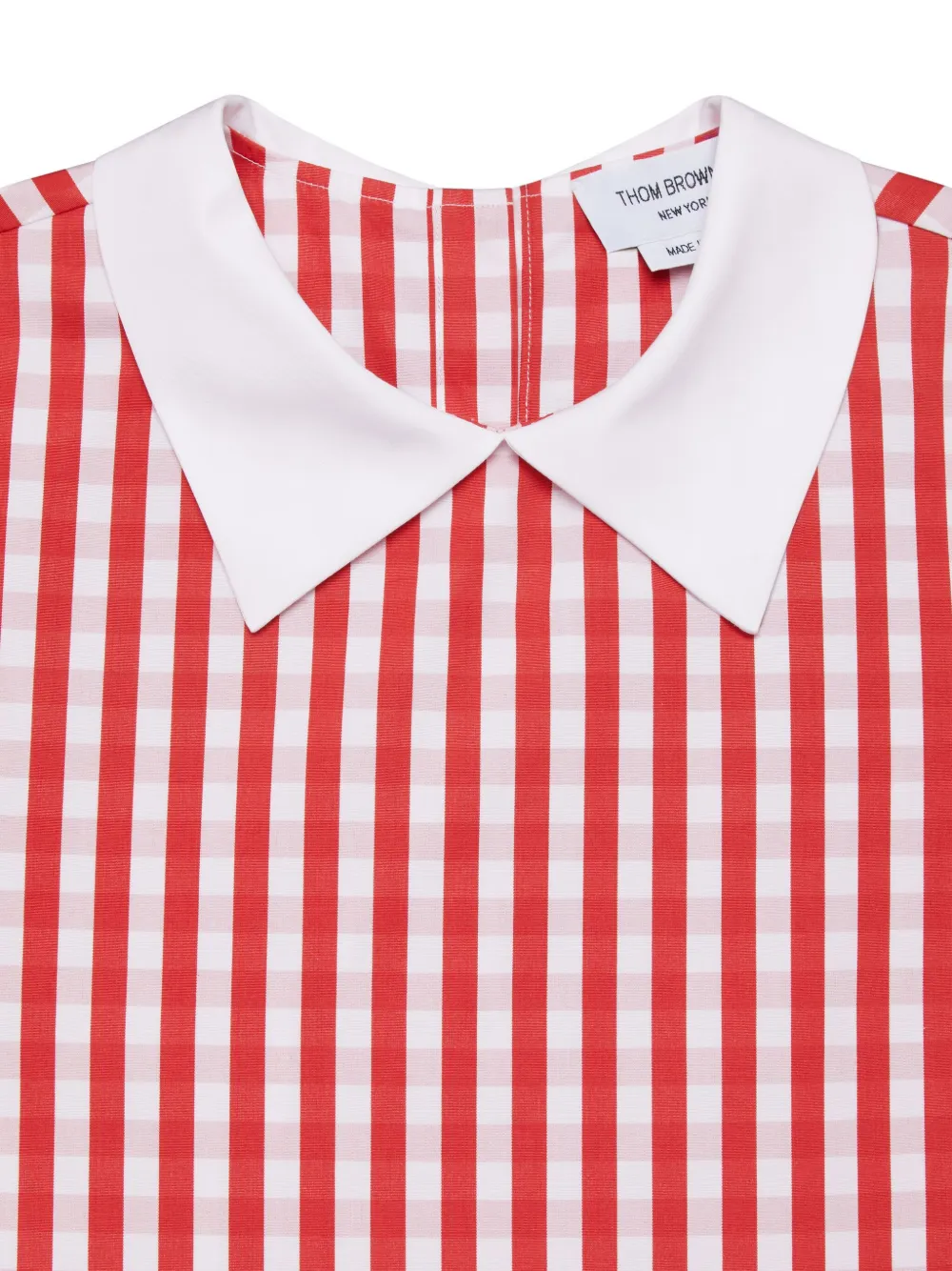 Thom Browne Gingham Check Pleated Dress In Multi