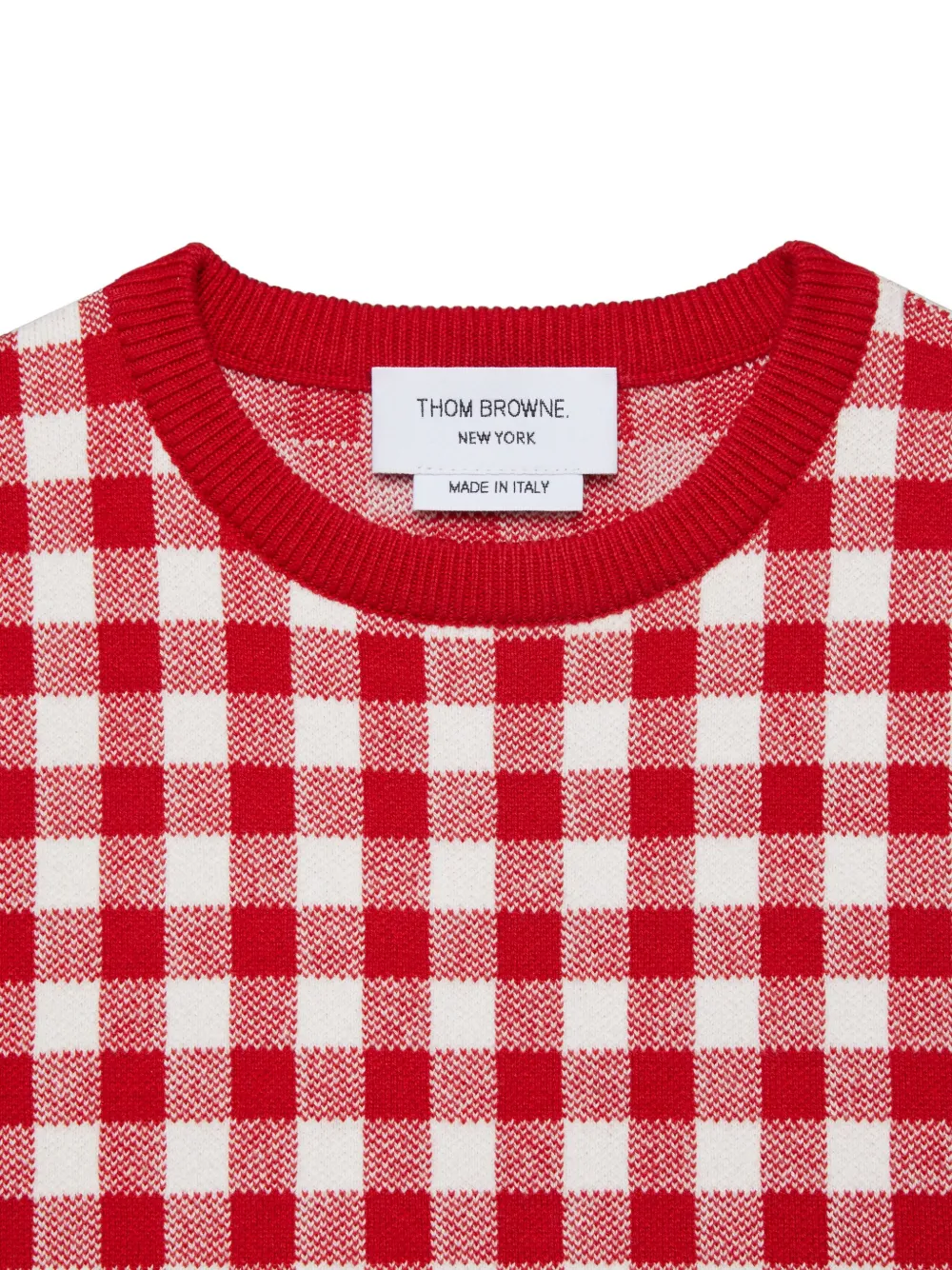 Thom Browne Kids Geruite rok Rood