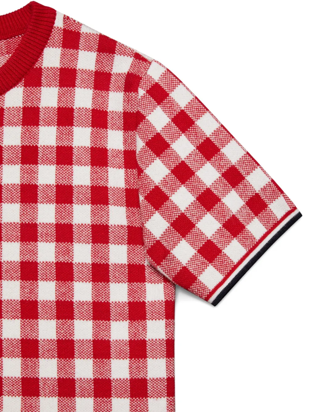 Thom Browne Kids Geruite rok Rood