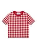 Thom Browne Kids check-pattern T-shirt - Red