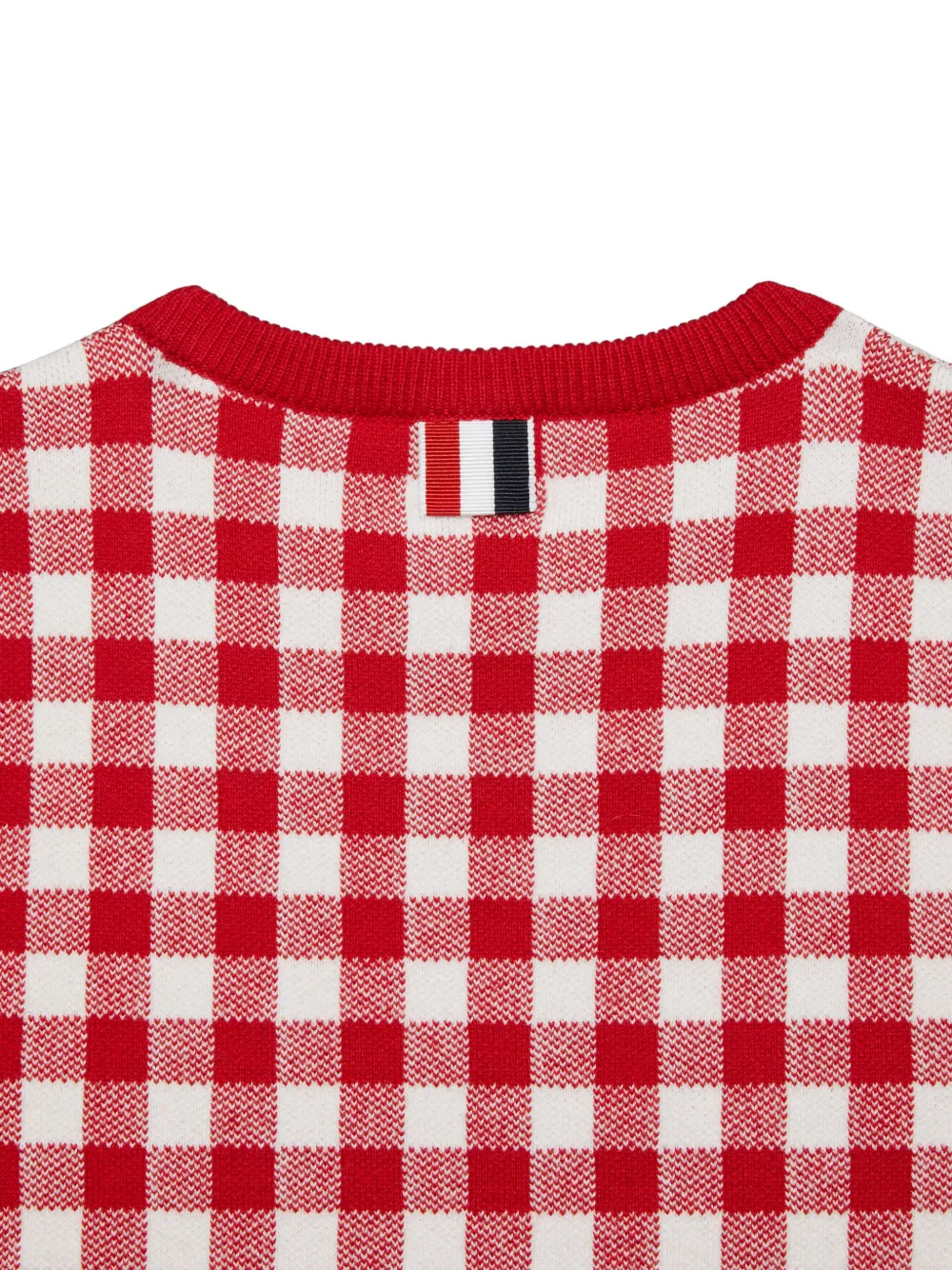 Thom Browne Kids Geruite rok Rood
