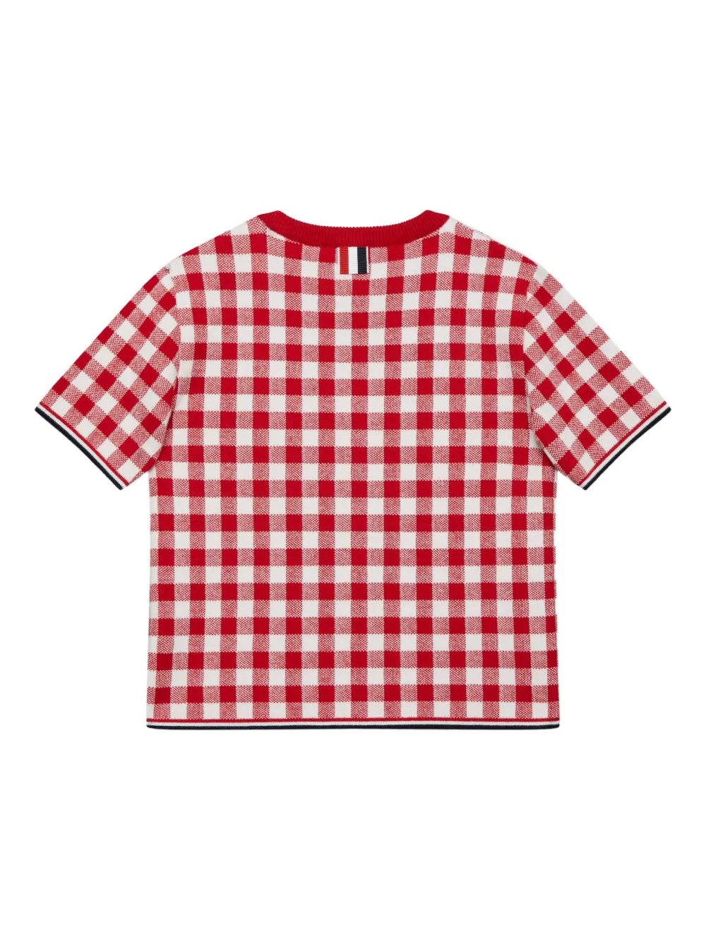 Thom Browne Kids Geruite rok Rood