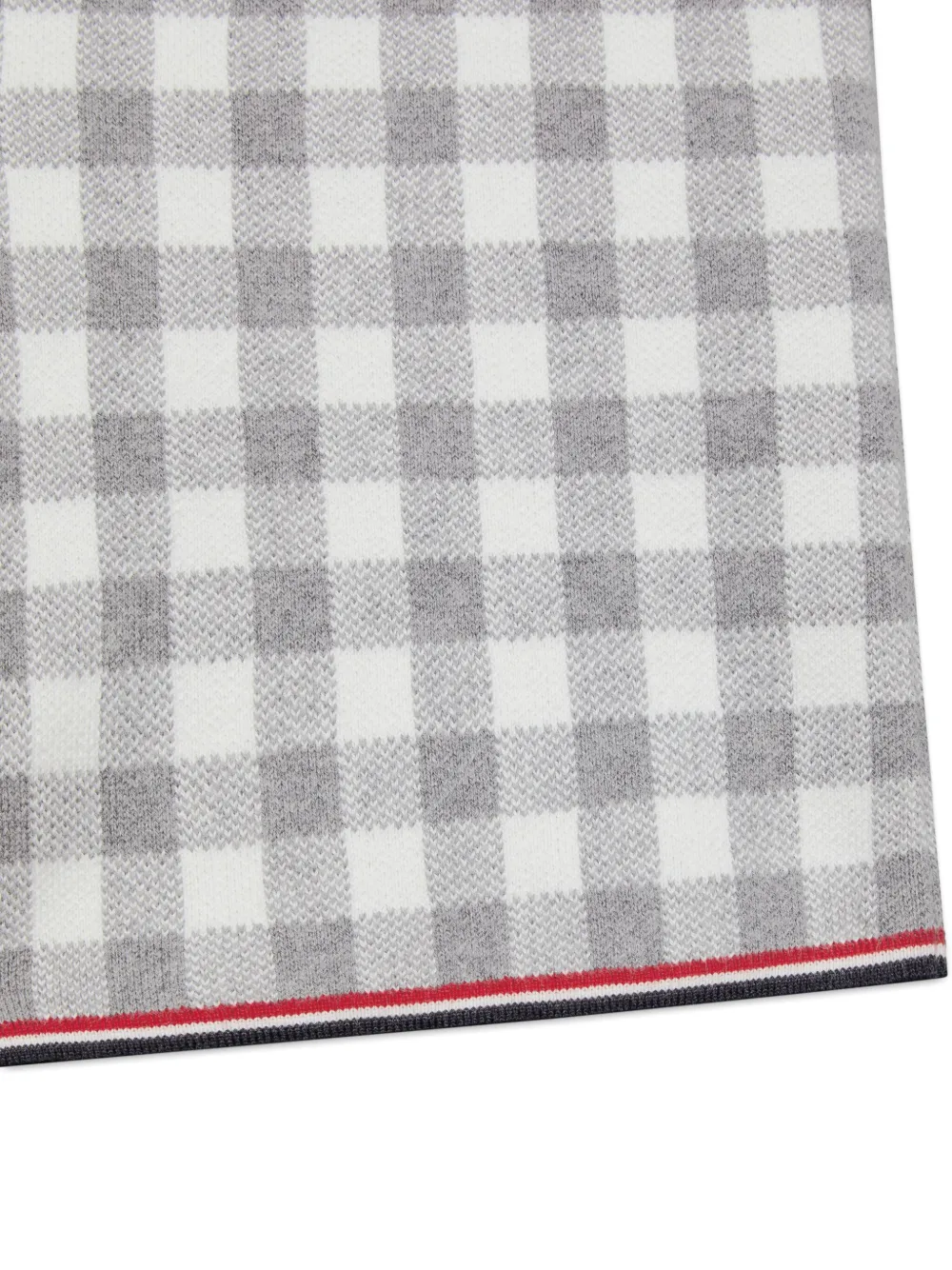 Thom Browne Gingham Split-hem Shorts In Gray