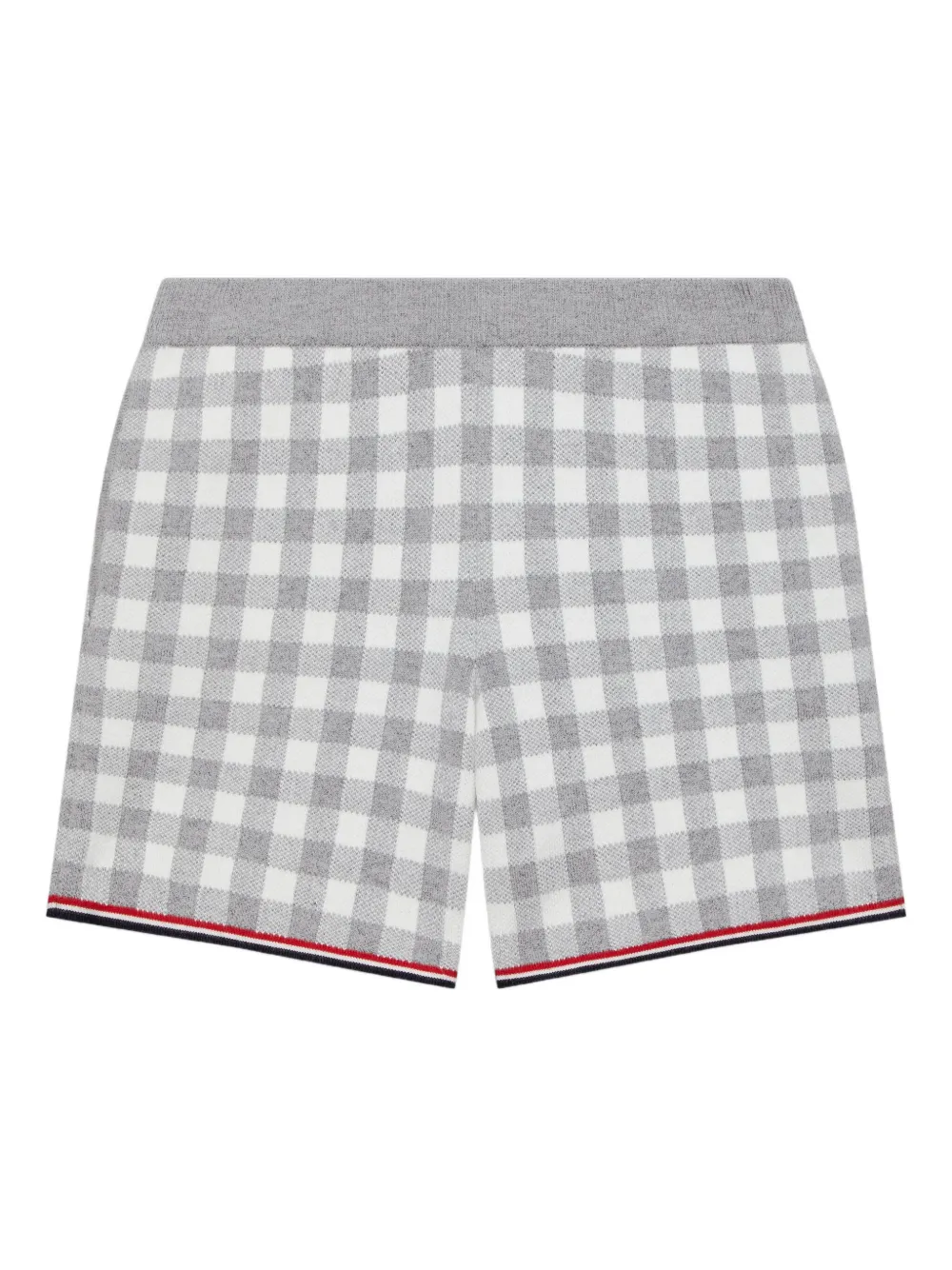 Thom Browne Kids gingham split-hem shorts | Grey | Image 1