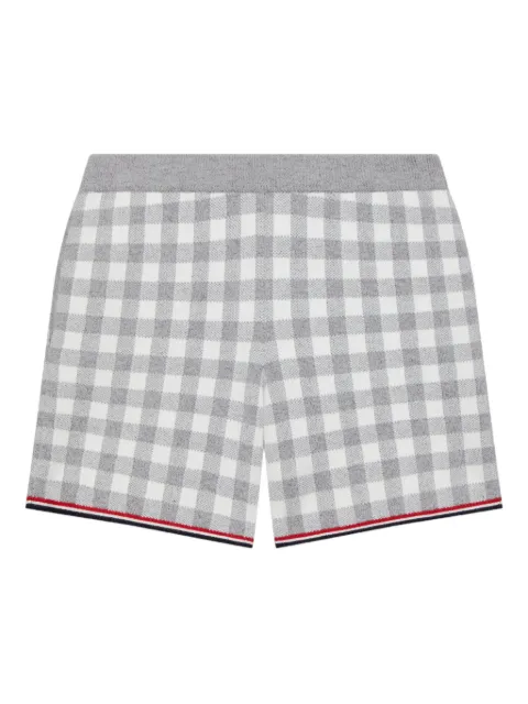 Thom Browne Kids gingham split-hem shorts