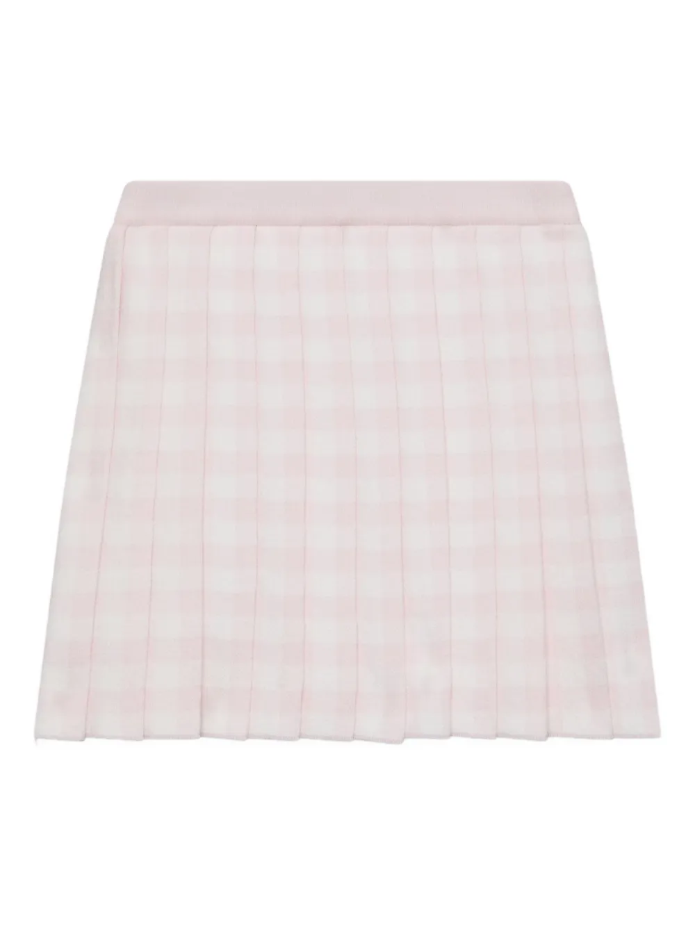 Thom Browne Kids Midi-plooirok met gingham-ruit Roze