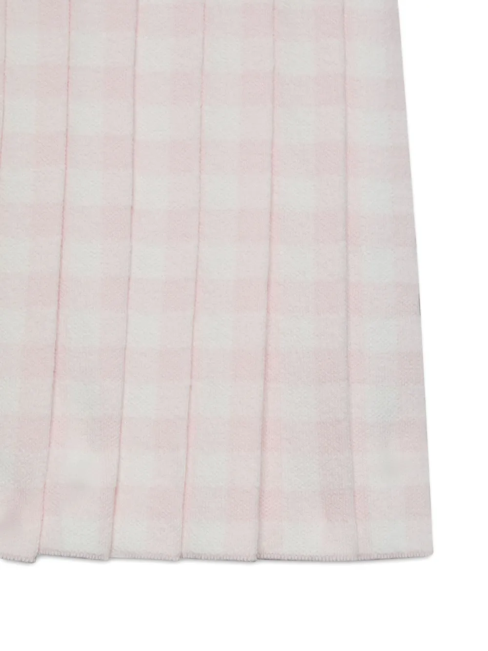 Thom Browne Kids Midi-plooirok met gingham-ruit Roze