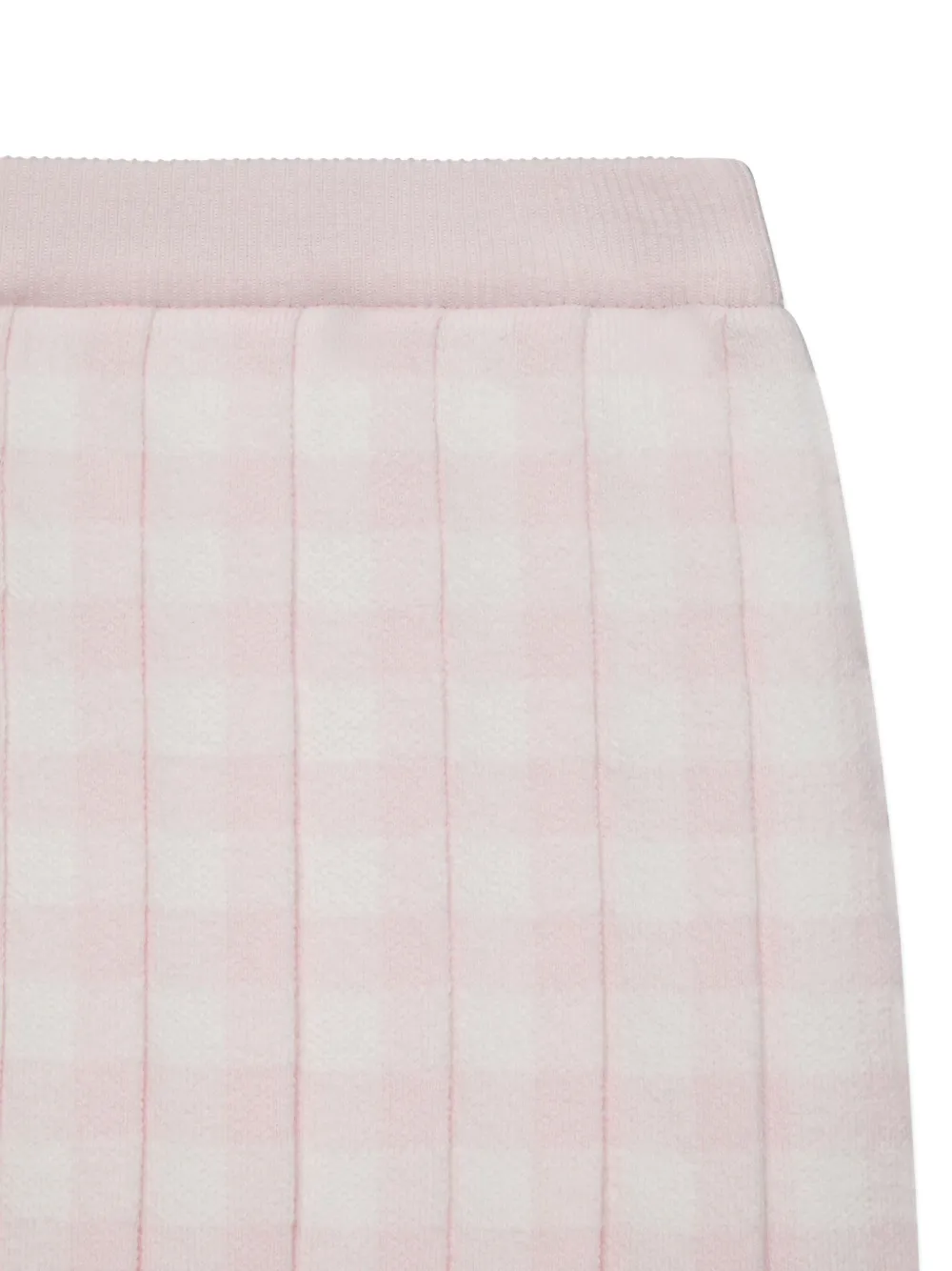 Thom Browne Kids Midi-plooirok met gingham-ruit Roze