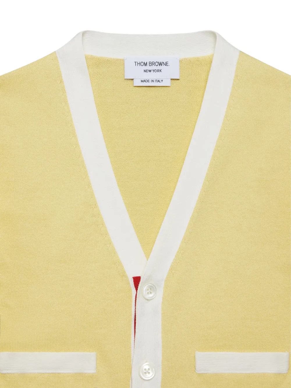 Thom Browne Kids Vest met V-hals Geel