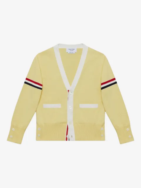 Thom Browne Kids cárdigan con cuello en V
