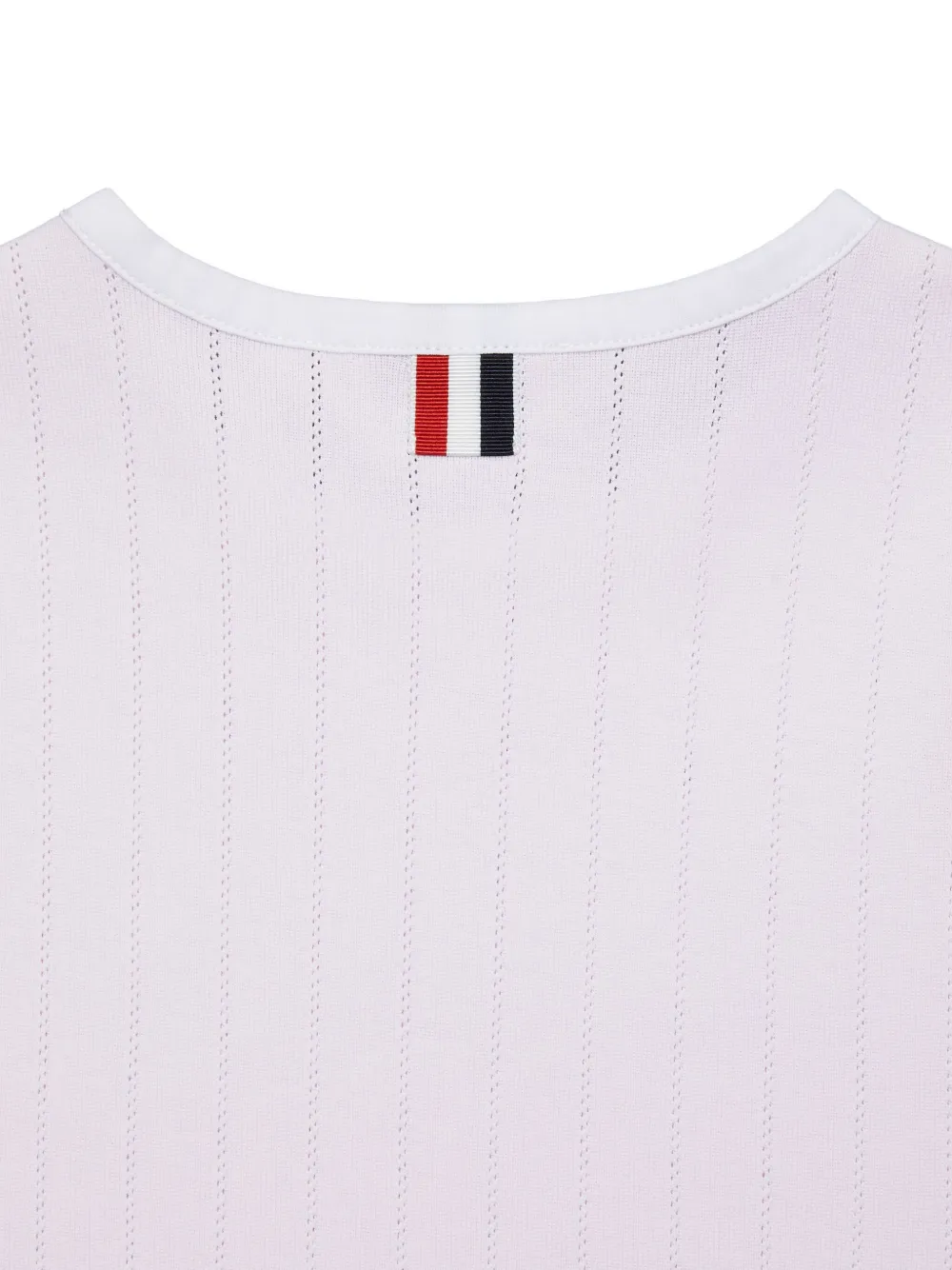 Thom Browne Pointelle Cotton Tank Top In Pink