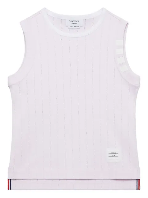 Thom Browne Kids pointelle cotton tank top