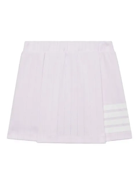 Thom Browne Kids pleated pointelle mini skirt